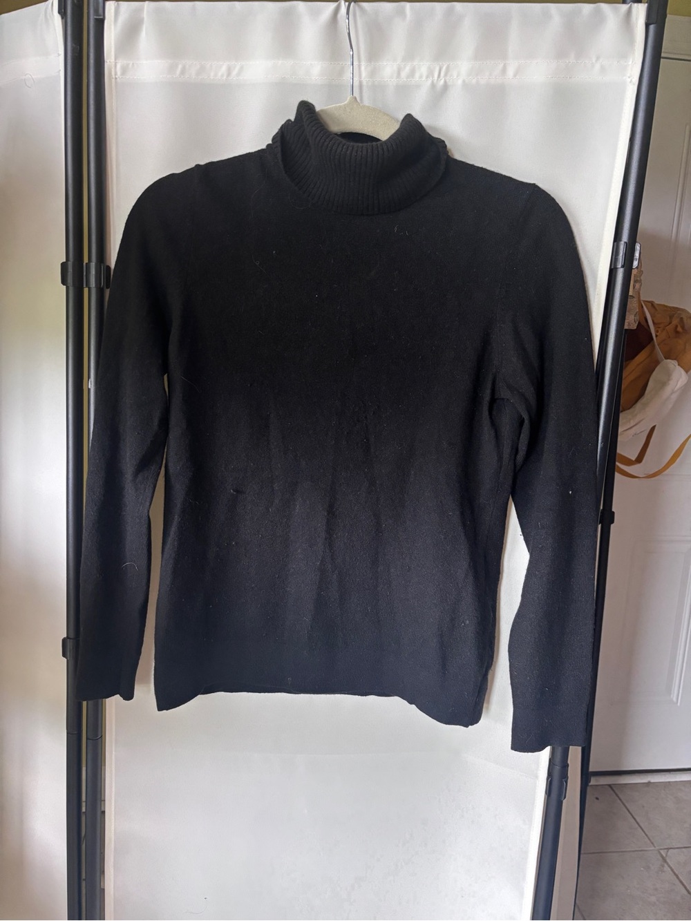 Ann Taylor 100% Cashmere Black Turtleneck Sweater